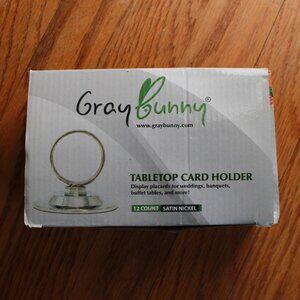 Gray Bunny 12pc Tabletop Card Holders